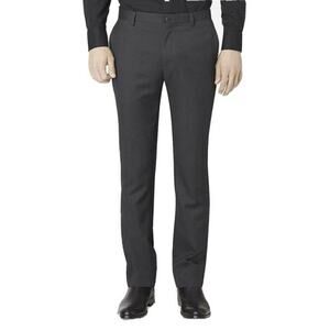 Calvin Klein Gray Flat Front Straight Leg Dress Pants Men's Size 36x32